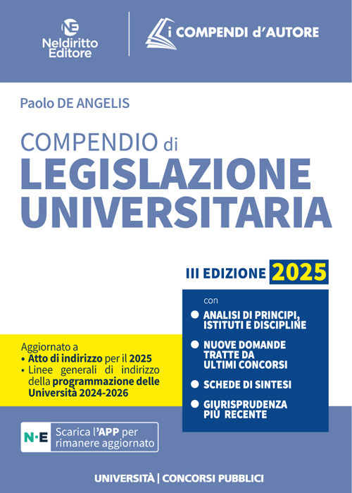 Compendio di legislazione universitaria 2025