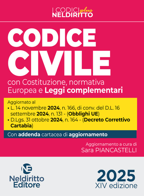 Codice civile e procedura civile plus aggiornato al Decreto Correttivo Cartabia D.Lgs. 31 ottobre 2024, n. 164