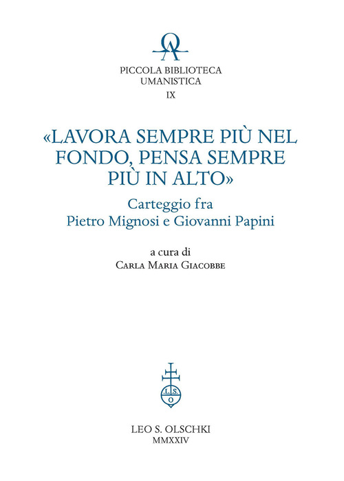 «Lavora sempre più nel fondo, pensa sempre più in alto». Carteggio fra Pietro Mignosi e Giovanni Papini