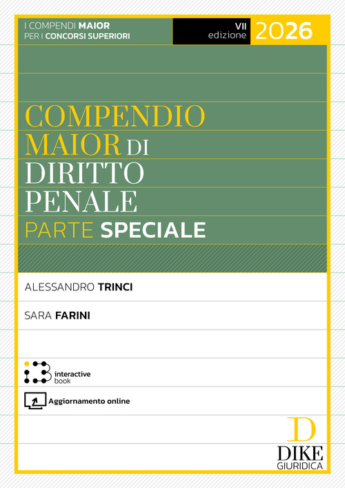 Compendio maior di diritto penale. Parte speciale 2026