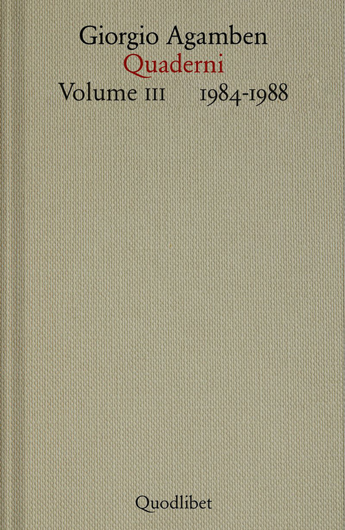 Quaderni. Vol. 3: 1984-1989